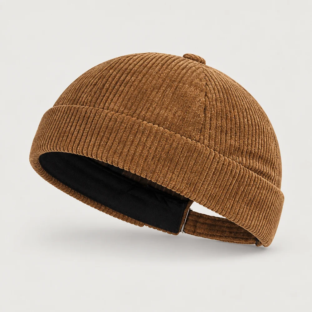 Corduroy Docker Caps — custom style concept